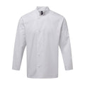 White - Front - Premier Unisex Adults Chefs Essential Long Sleeve Jacket
