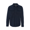 Navy-Storm Grey - Front - Kariban Mens Sherpa Lined Fleece Overshirt