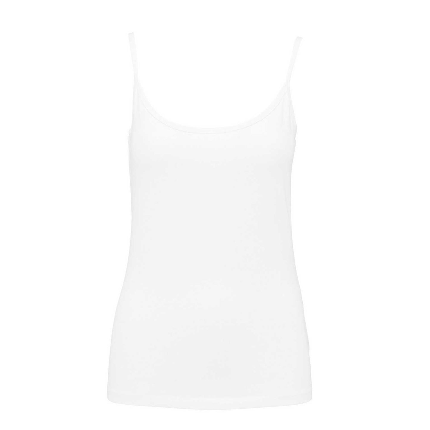 White - Front - Kariban Womens-Ladies Strappy Tank Top