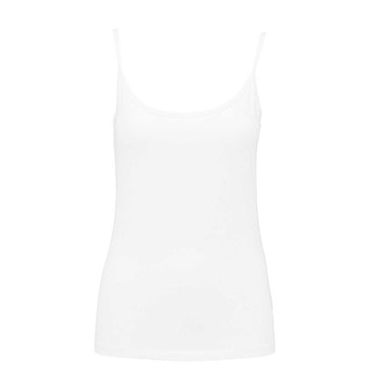 White - Front - Kariban Womens-Ladies Strappy Tank Top