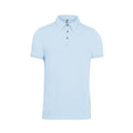 Sky Blue - Front - Kariban Mens Jersey Knit Polo Shirt