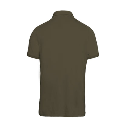 Light Khaki - Back - Kariban Mens Jersey Knit Polo Shirt