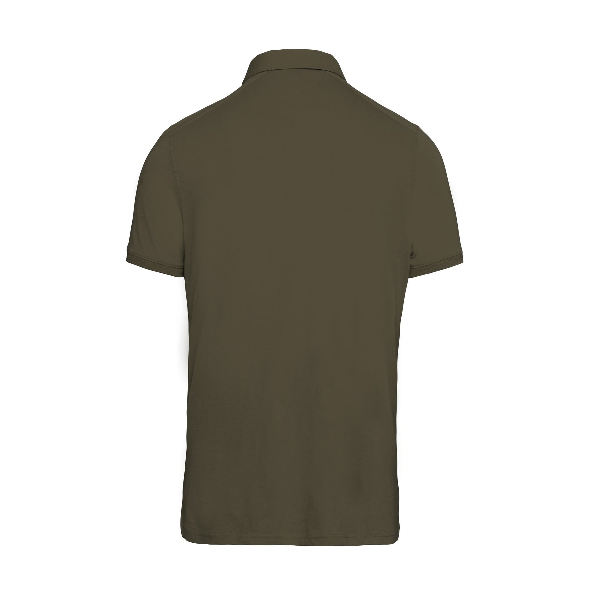 Light Khaki - Back - Kariban Mens Jersey Knit Polo Shirt