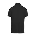 Black - Back - Kariban Mens Jersey Knit Polo Shirt
