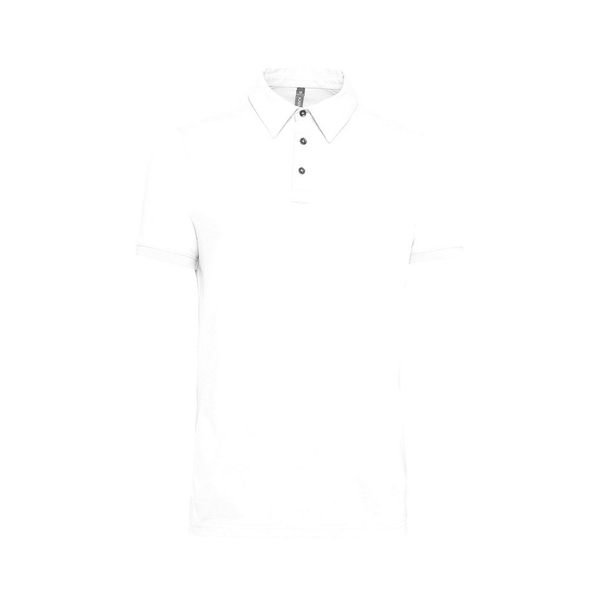 White - Front - Kariban Mens Jersey Knit Polo Shirt