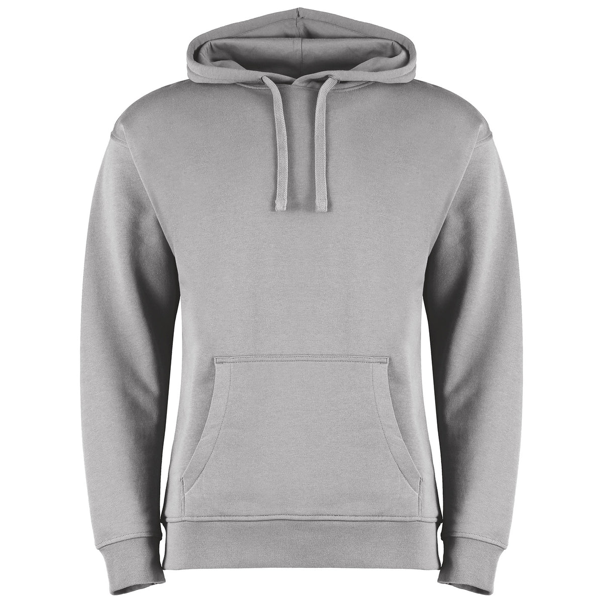 Grey Heather - Front - Kustom Kit Adults Unisex Regular Fit Hoodie