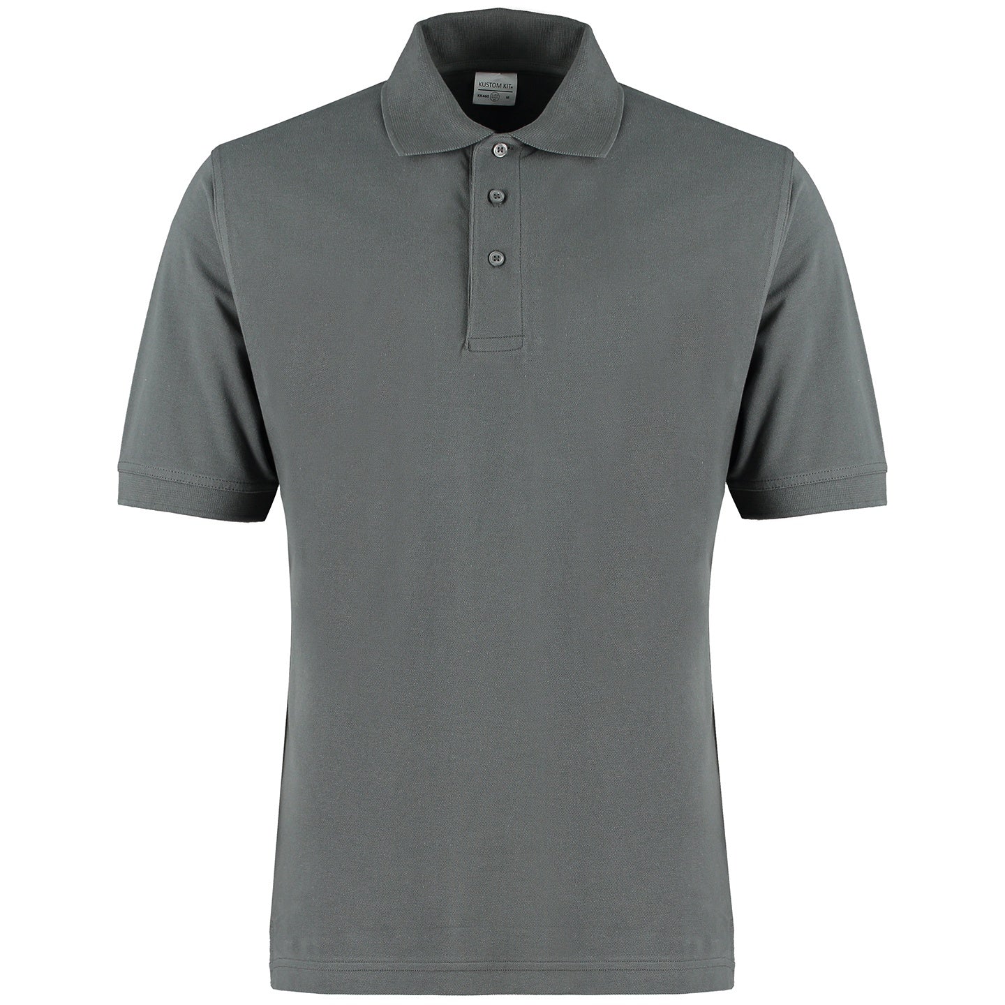 Dark Grey - Front - Kustom Kit Mens Classic Fit Cotton Klassic Superwash Polo