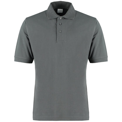 Dark Grey - Front - Kustom Kit Mens Classic Fit Cotton Klassic Superwash Polo