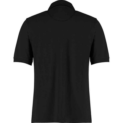 Black - Back - Kustom Kit Mens Classic Fit Cotton Klassic Superwash Polo