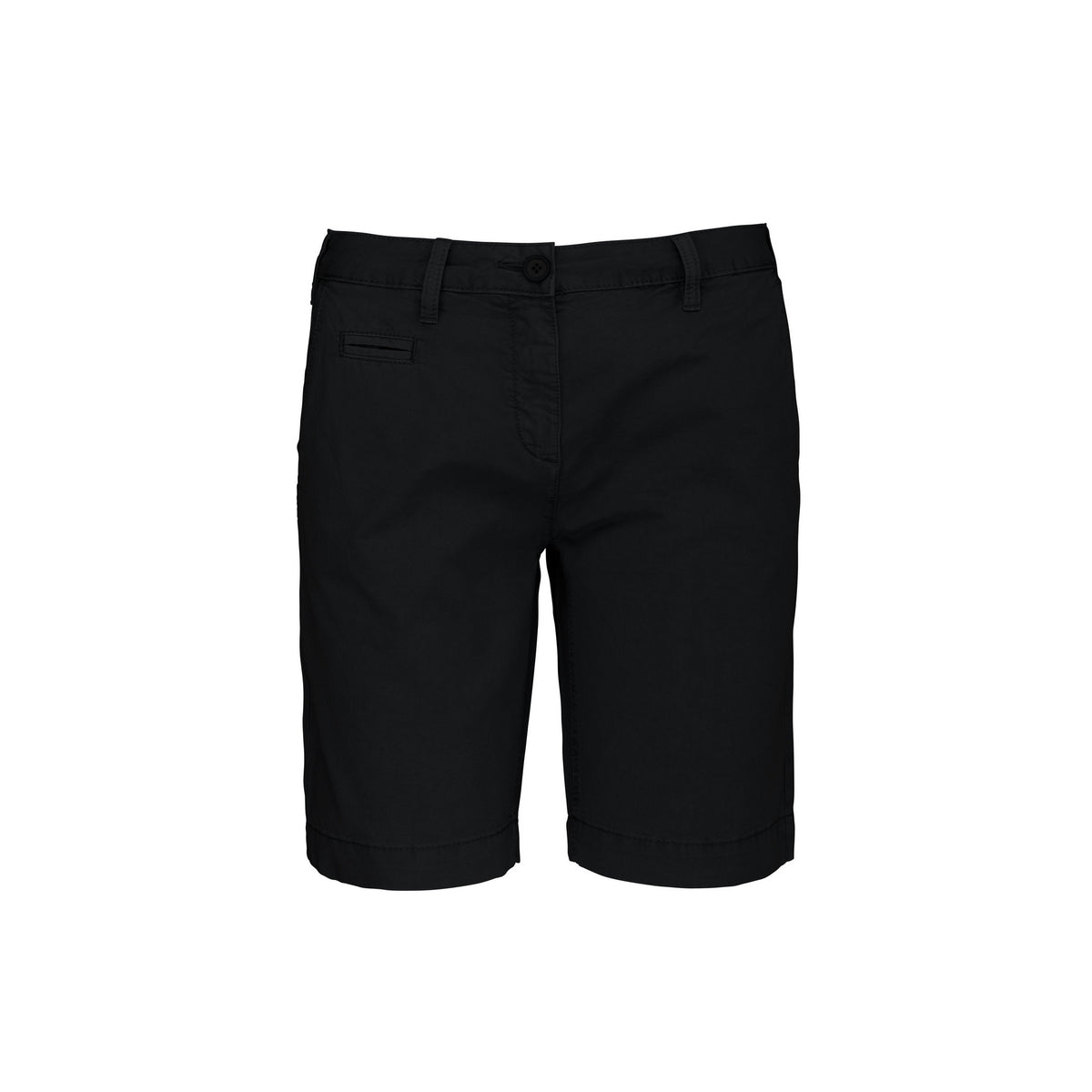Washed Charcoal - Front - Kariban Womens-Ladies Washed Effect Bermuda Shorts
