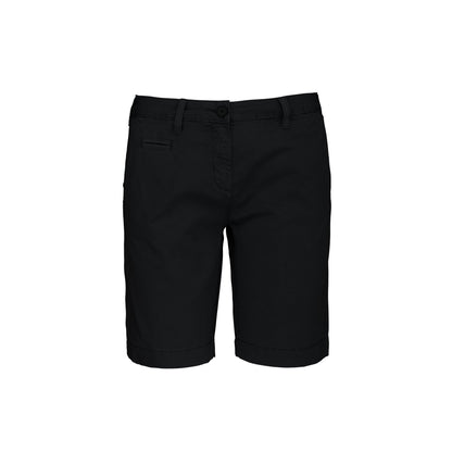Washed Charcoal - Front - Kariban Womens-Ladies Washed Effect Bermuda Shorts