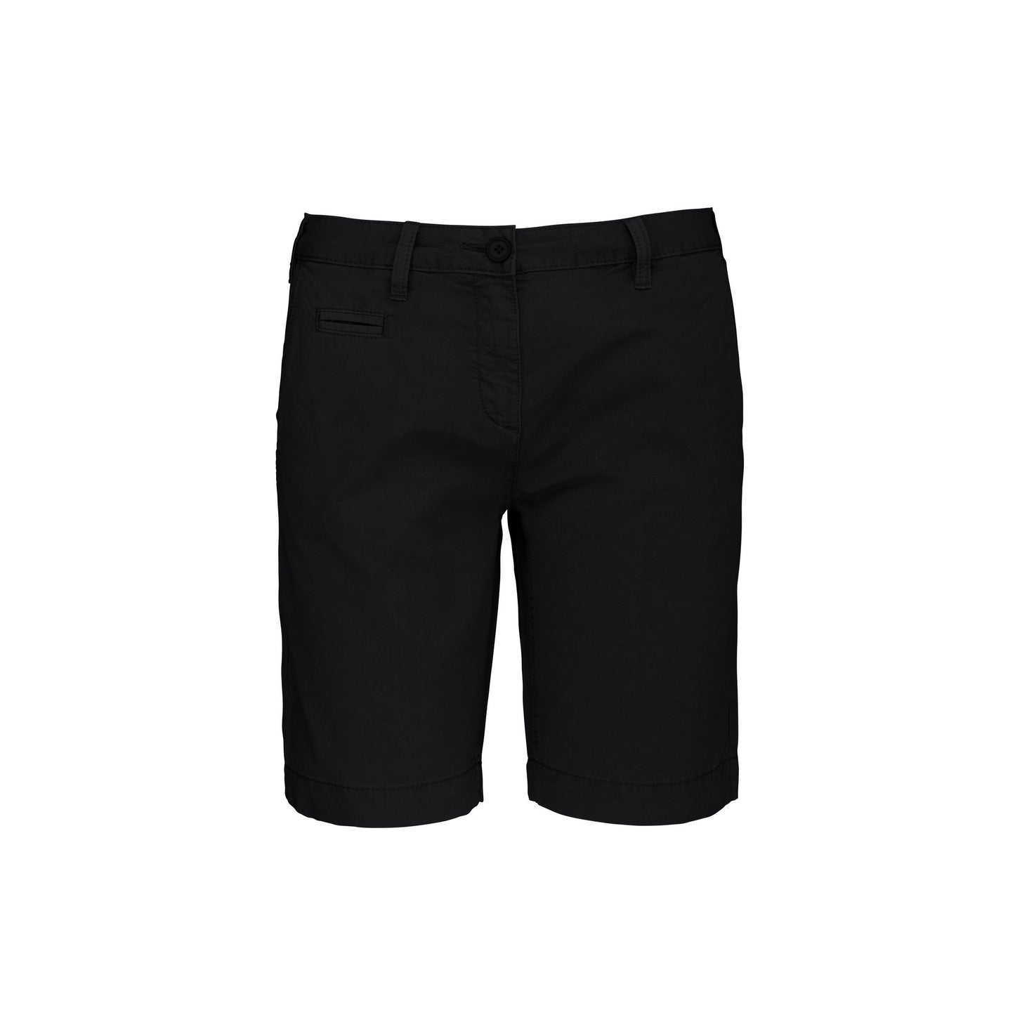 Washed Charcoal - Front - Kariban Womens-Ladies Washed Effect Bermuda Shorts