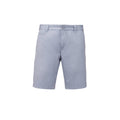 Washed Smokey Blue - Front - Kariban Mens Washed Effect Bermuda Shorts