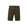 Washed Light Khaki - Front - Kariban Mens Washed Effect Bermuda Shorts
