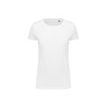 White - Front - Kariban Womens-Ladies Cotton Crew Neck T-Shirt