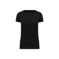 Black - Front - Kariban Womens-Ladies Cotton Crew Neck T-Shirt