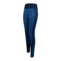 Bright Blue-Navy - Side - Tombo Womens-Ladies Seamless Panelled Leggings