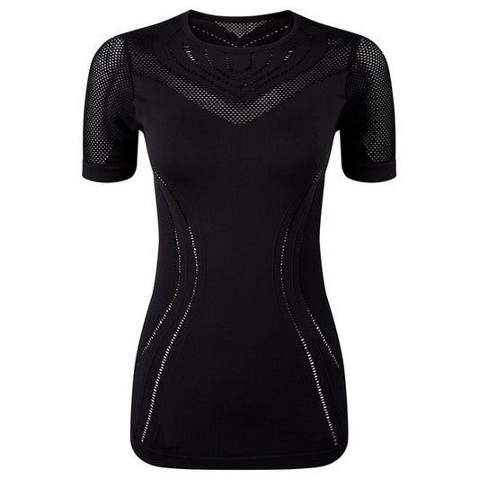 Black - Front - TriDri Womens-Ladies TriDri 3D Fit Seamless Sports Top