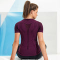 Mulberry - Close up - TriDri Womens-Ladies TriDri 3D Fit Seamless Sports Top