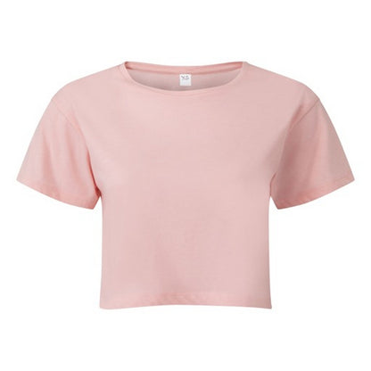 Light Pink - Front - TriDri Womens-Ladies TriDri Crop Top