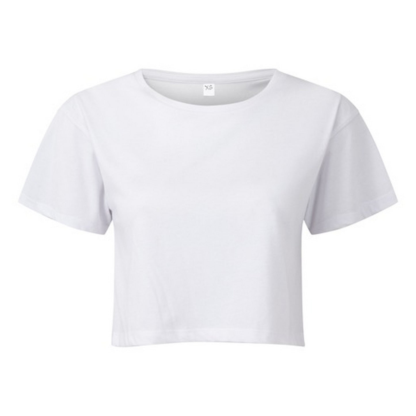 White - Front - TriDri Womens-Ladies TriDri Crop Top