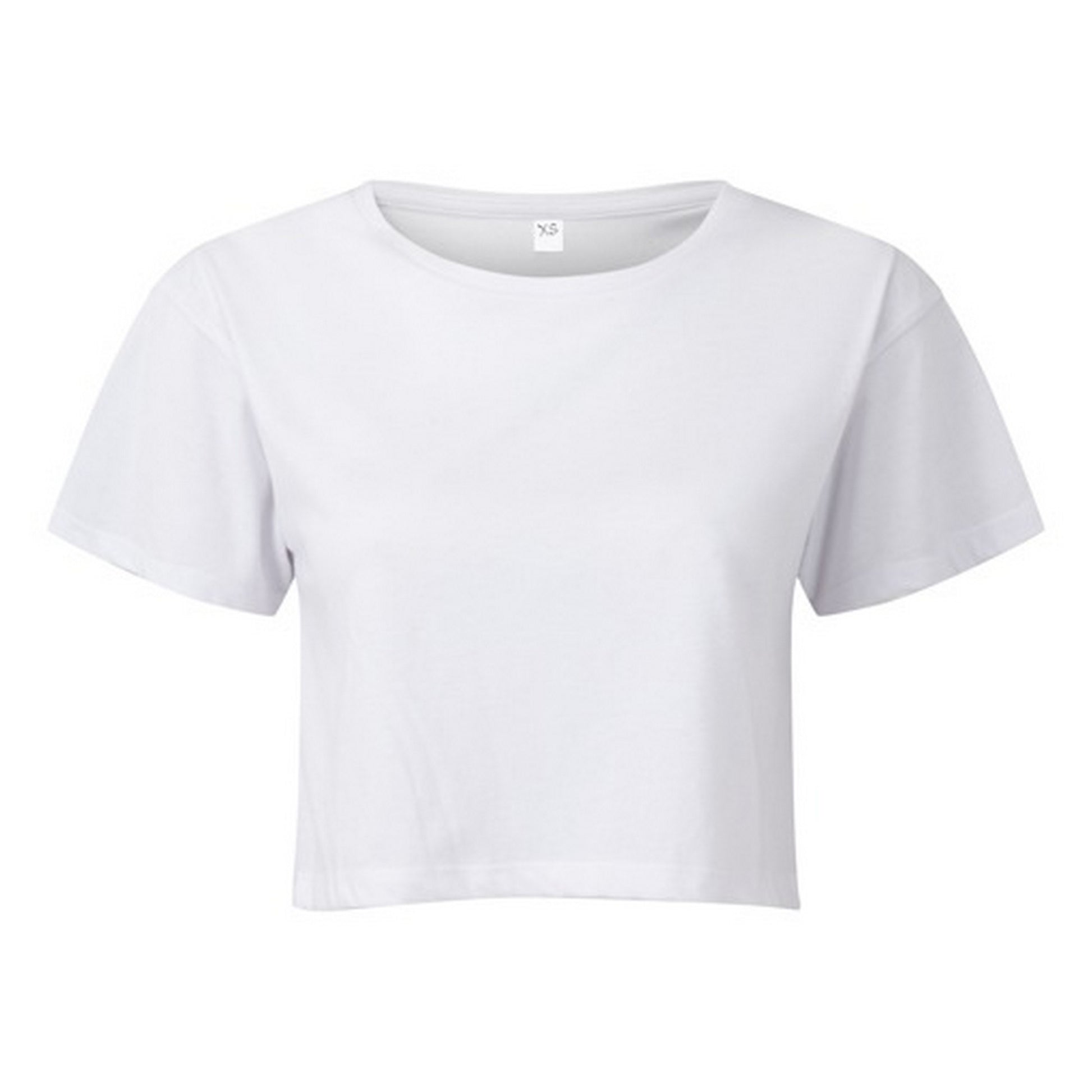 White - Front - TriDri Womens-Ladies TriDri Crop Top