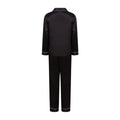 Black - Back - Towel City Womens-Ladies Satin Long Pyjamas