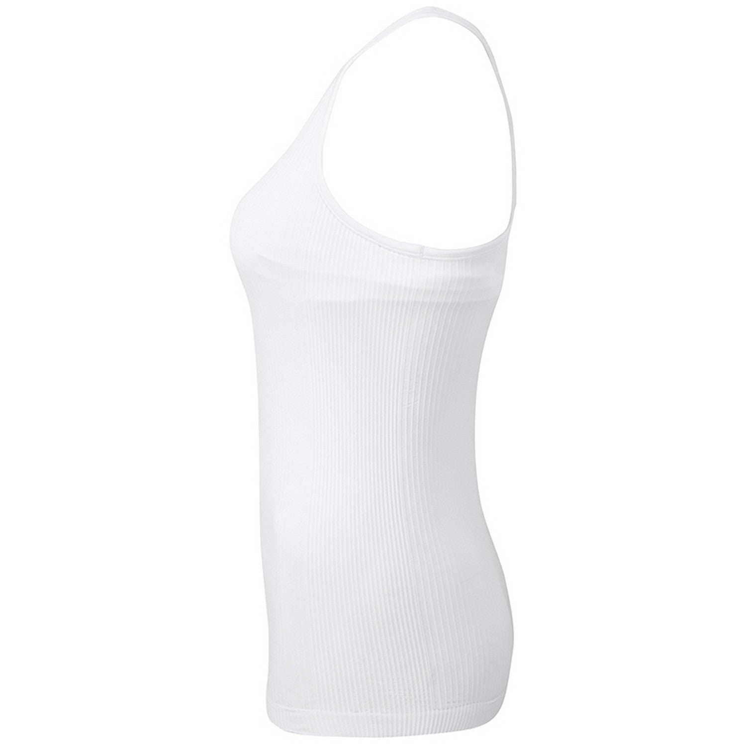 White - Side - TriDri Womens-Ladies Seamless 3D Fit Sculpt Vest