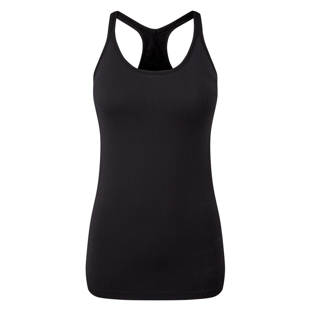 Black - Front - TriDri Womens-Ladies Seamless 3D Fit Sculpt Vest