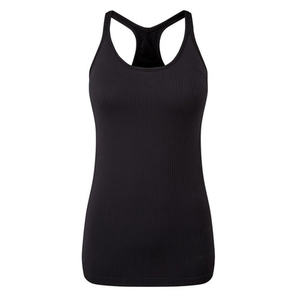 Black - Front - TriDri Womens-Ladies Seamless 3D Fit Sculpt Vest