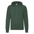 Bottle Green - Front - Fruit Of The Loom Unisex Adults Classic Hooded Sweatshirt