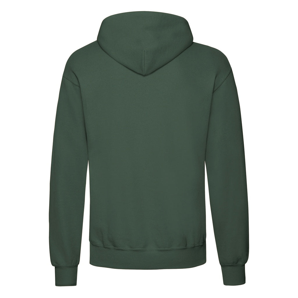 Bottle Green - Back - Fruit Of The Loom Unisex Adults Classic Hooded Sweatshirt