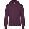 Burgundy - Front - Fruit Of The Loom Unisex Adults Classic Hooded Sweatshirt