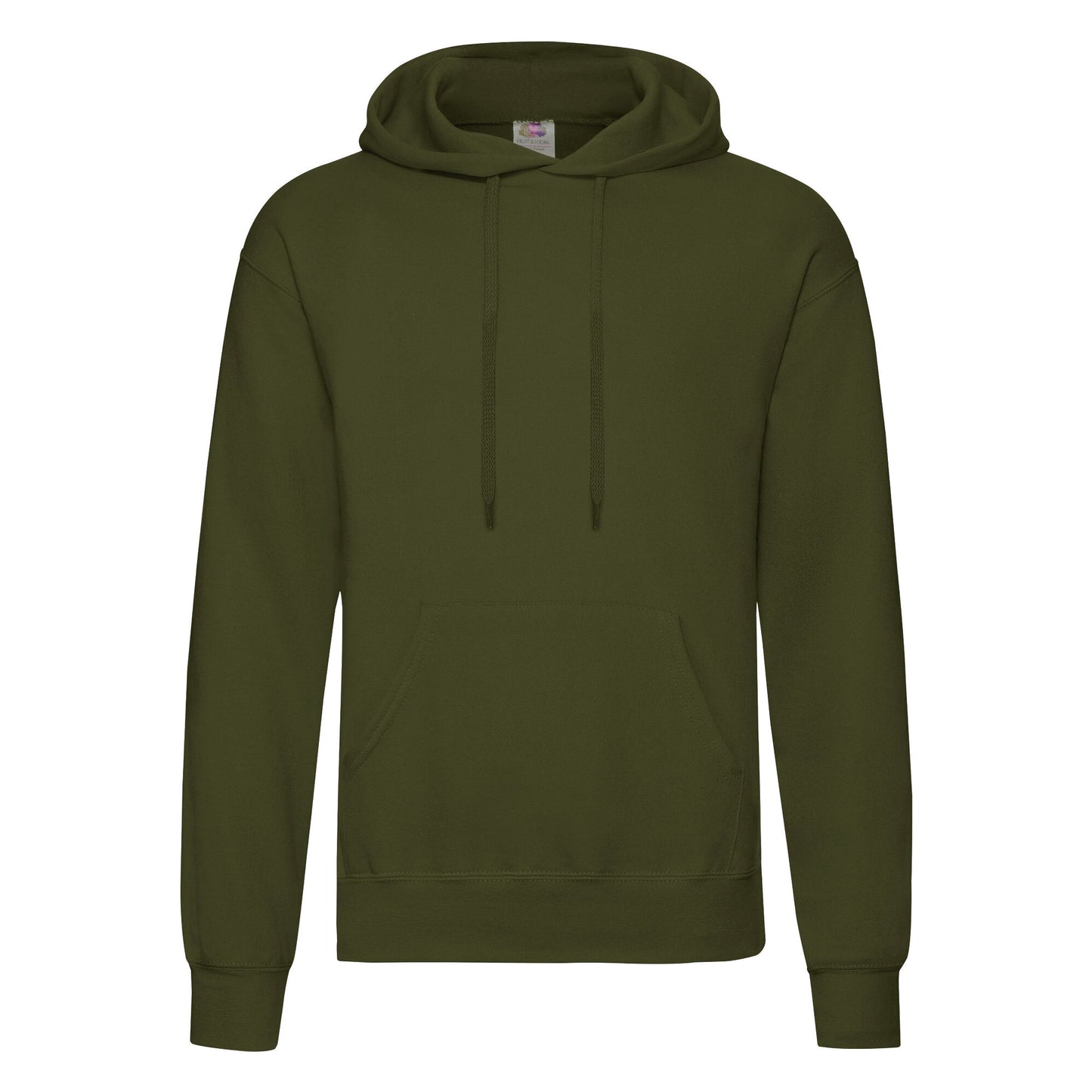 Classic Olive - Front - Fruit Of The Loom Unisex Adults Classic Hooded Sweatshirt
