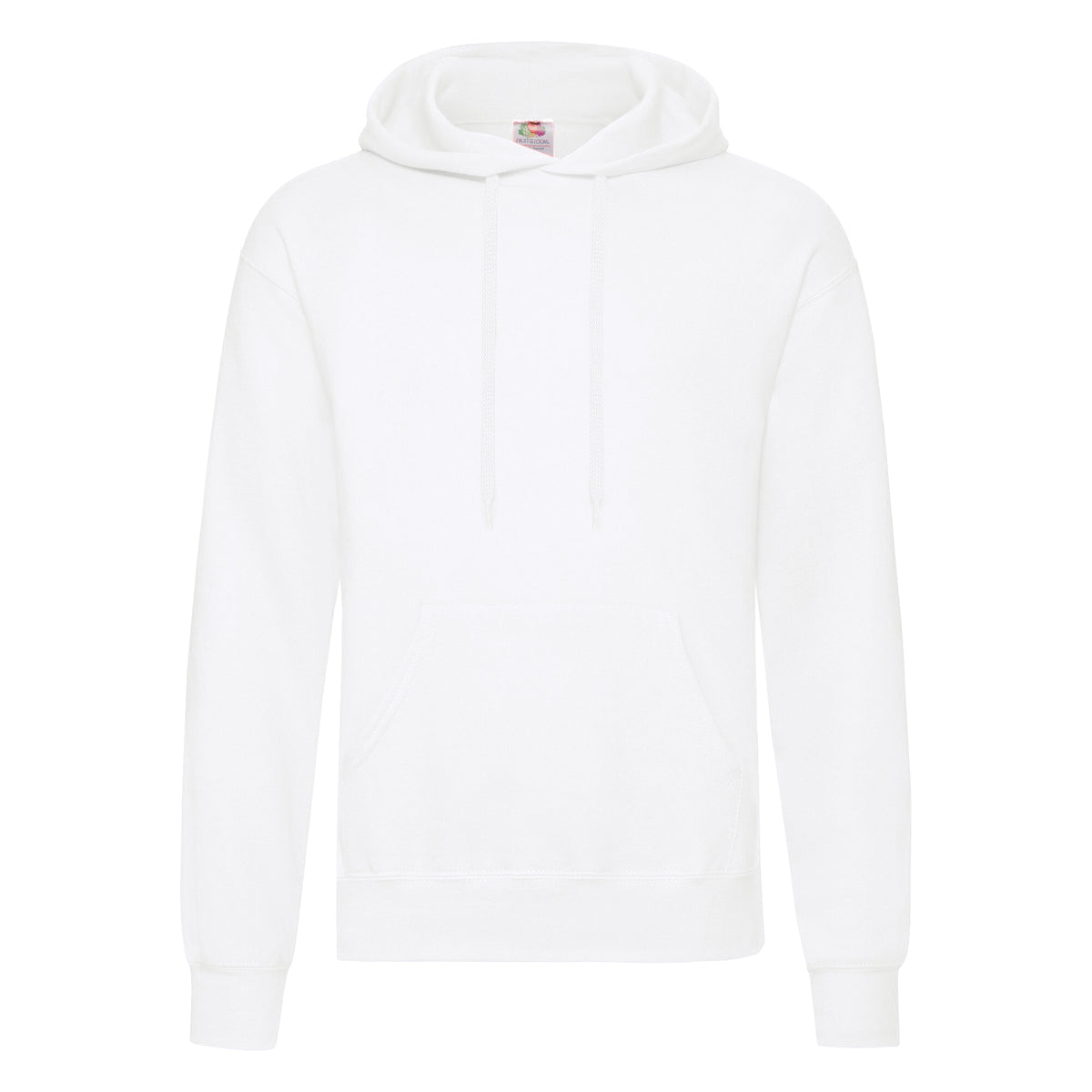 White - Front - Fruit Of The Loom Unisex Adults Classic Hooded Sweatshirt