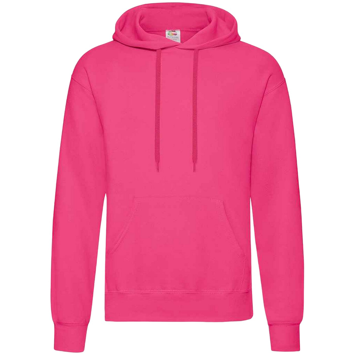 Fuchsia - Front - Fruit Of The Loom Unisex Adults Classic Hooded Sweatshirt