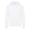 White - Front - Fruit Of The Loom Unisex Adults Classic Hooded Sweatshirt