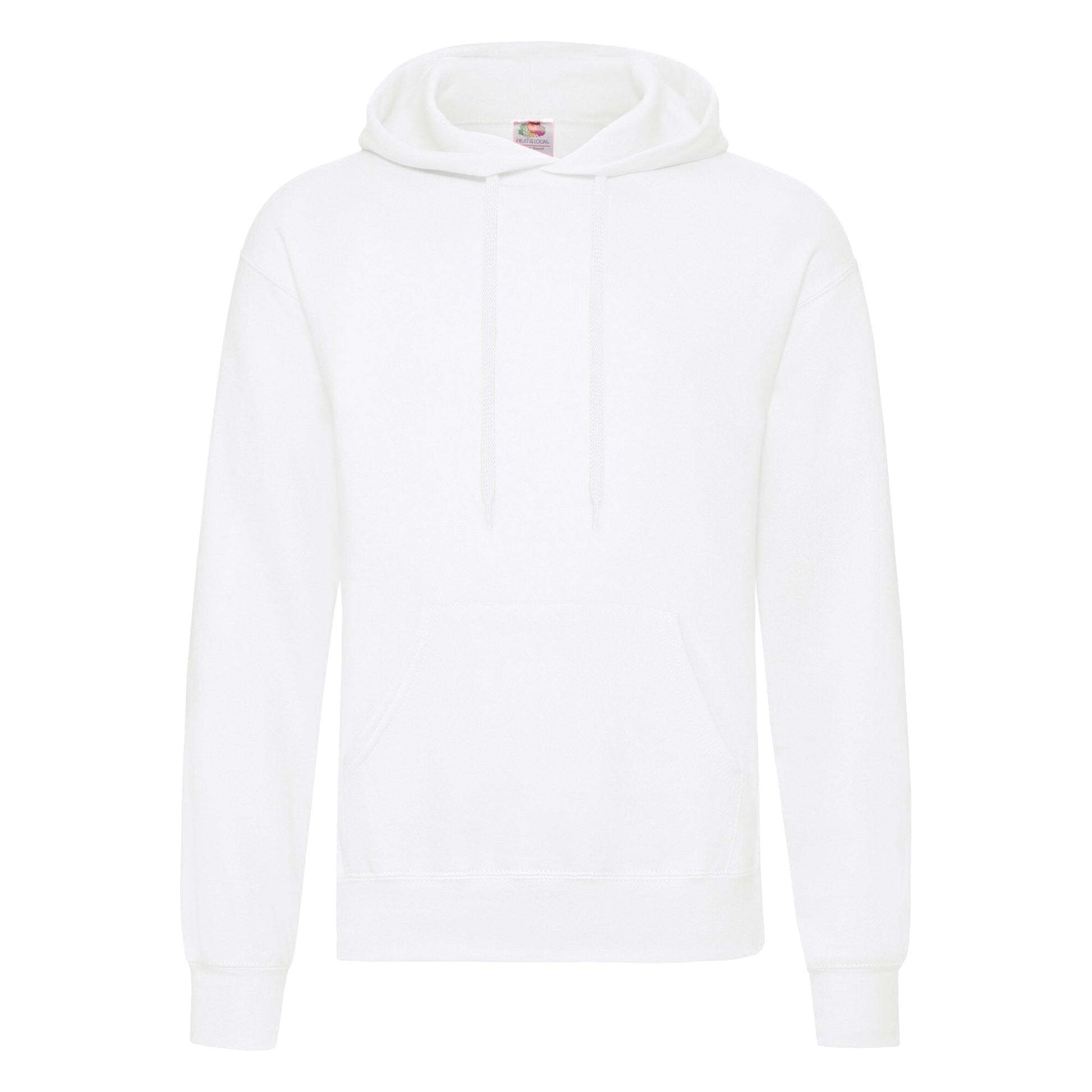 White - Front - Fruit Of The Loom Unisex Adults Classic Hooded Sweatshirt