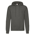 Light Graphite - Front - Fruit Of The Loom Unisex Adults Classic Hooded Sweatshirt