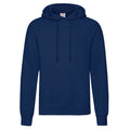 Navy - Front - Fruit Of The Loom Unisex Adults Classic Hooded Sweatshirt