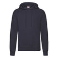 Deep Navy - Front - Fruit Of The Loom Unisex Adults Classic Hooded Sweatshirt