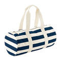 Natural-Navy - Front - Westford Mill Nautical Barrel Bag