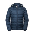 French Navy - Front - Russell Adults Unisex Hooded Nano Jacket