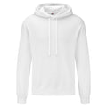 White - Front - Fruit Of The Loom Adults Unisex Classic Hooded Basic Sweatshirt