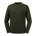 Dark Olive - Front - Russell Adults Unisex Pure Organic Reversible Sweatshirt
