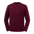 Burgundy - Front - Russell Adults Unisex Pure Organic Reversible Sweatshirt