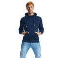 French Navy - Back - Russell Adults Unisex Pure Organic High Collar Hooded Sweatshirt