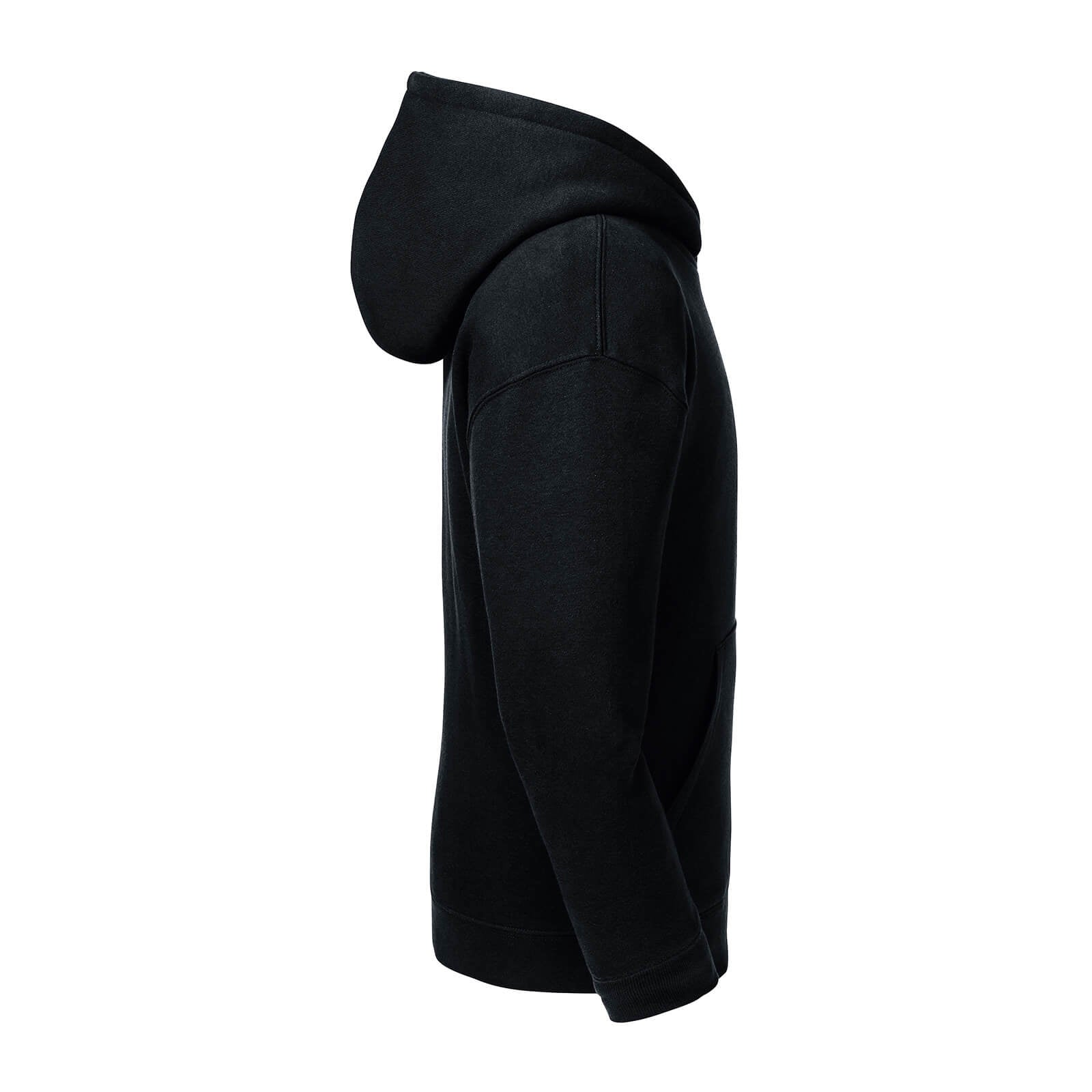 Black - Side - Russell Childrens-Kids Authentic Hooded Sweatshirt