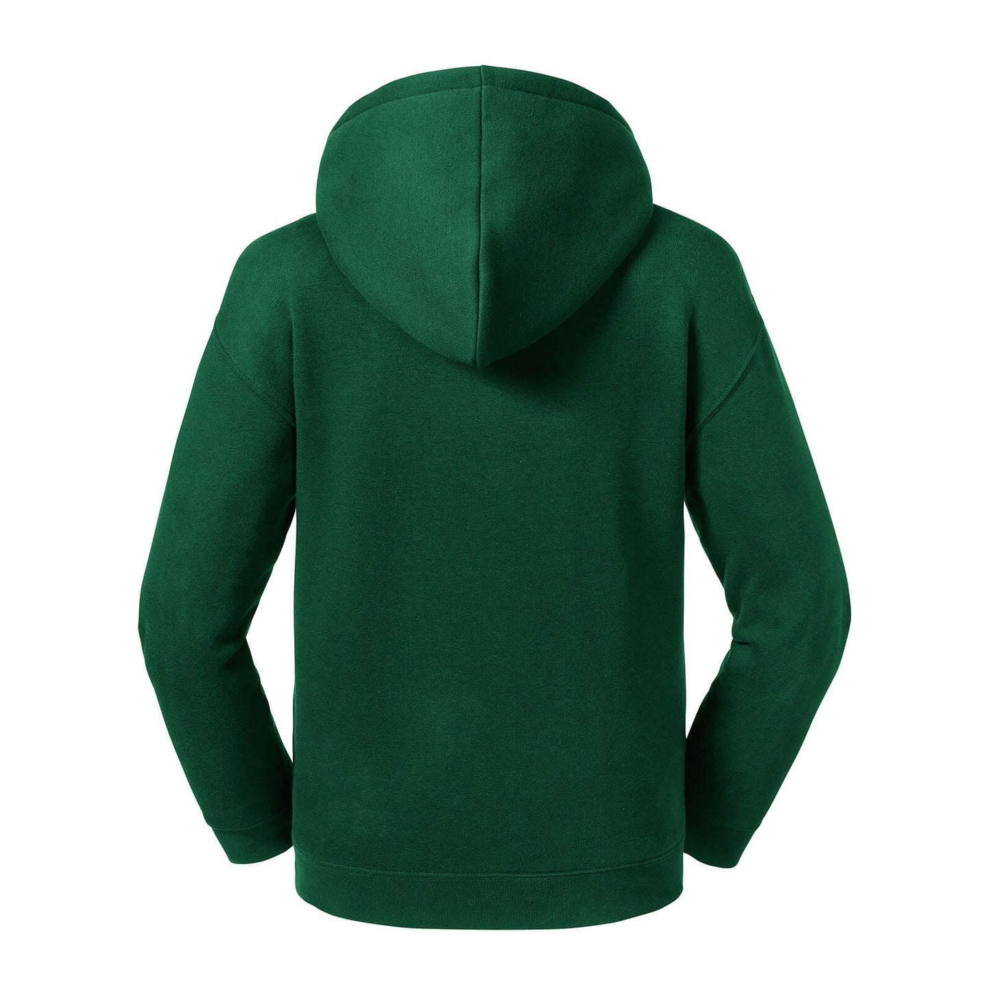 Bottle Green - Back - Russell Childrens-Kids Authentic Hooded Sweatshirt