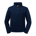 French Navy - Front - Russell Mens Authentic Quarter Zip Sweatshirt